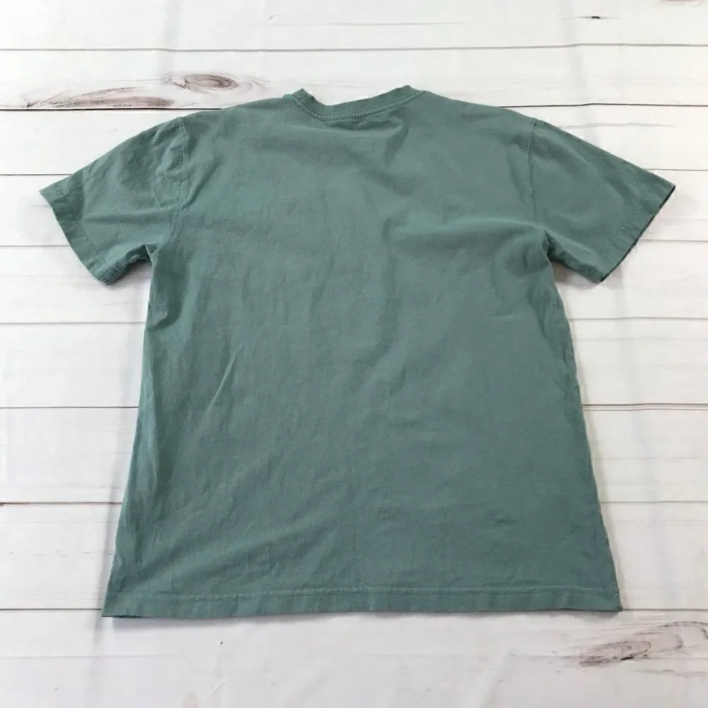 Dickies Men's Heavy Weight Crew Neck Dockside Blue Shirt Medium